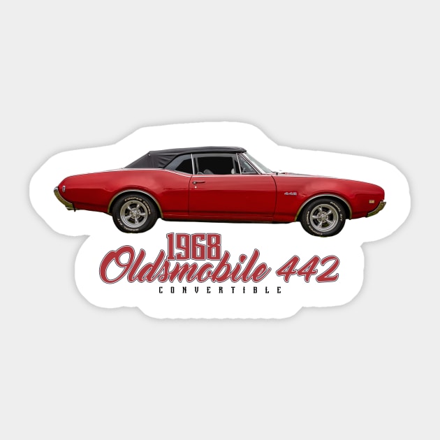 1968 Oldsmobile 442 Convertible Sticker by Gestalt Imagery